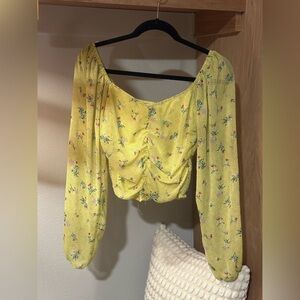 Yellow Floral Blouse